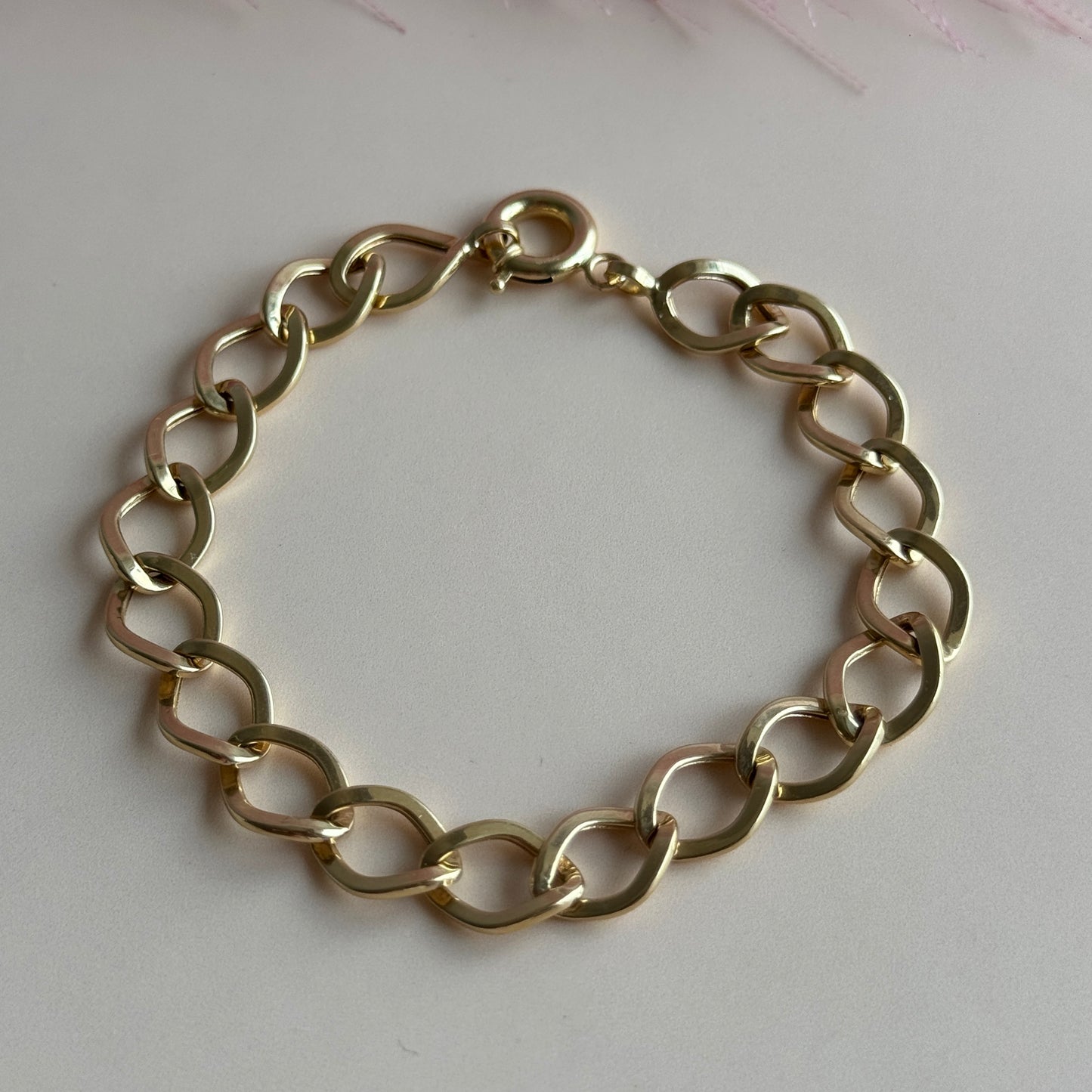 Pulsera Eslabones Ovalados Oro 18K