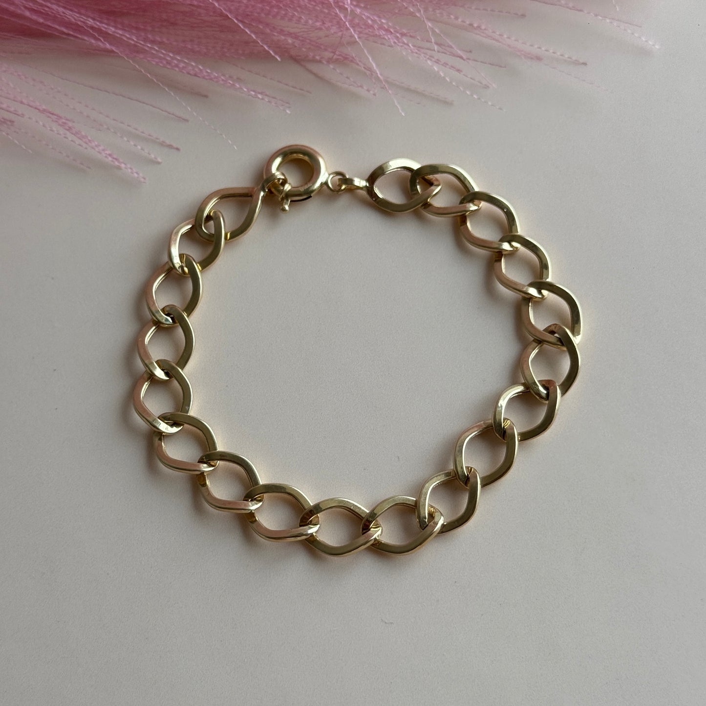 Pulsera Eslabones Ovalados Oro 18K