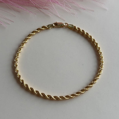Pulsera Cordón Clásico Oro 18K