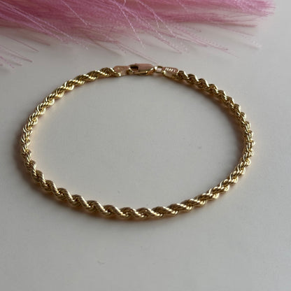 Pulsera Cordón Clásico Oro 18K