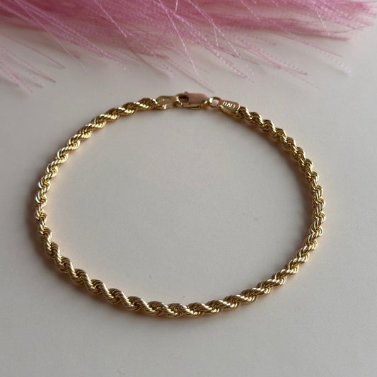 Pulsera Cordón Clásico Oro 18K
