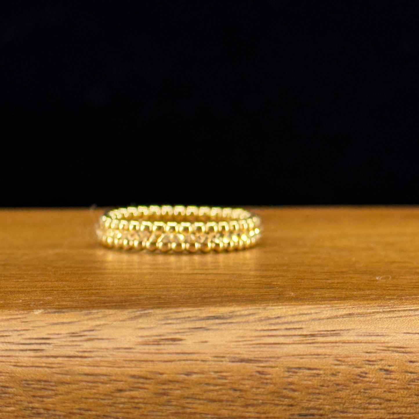 Anillo Textura Doble Oro 18K