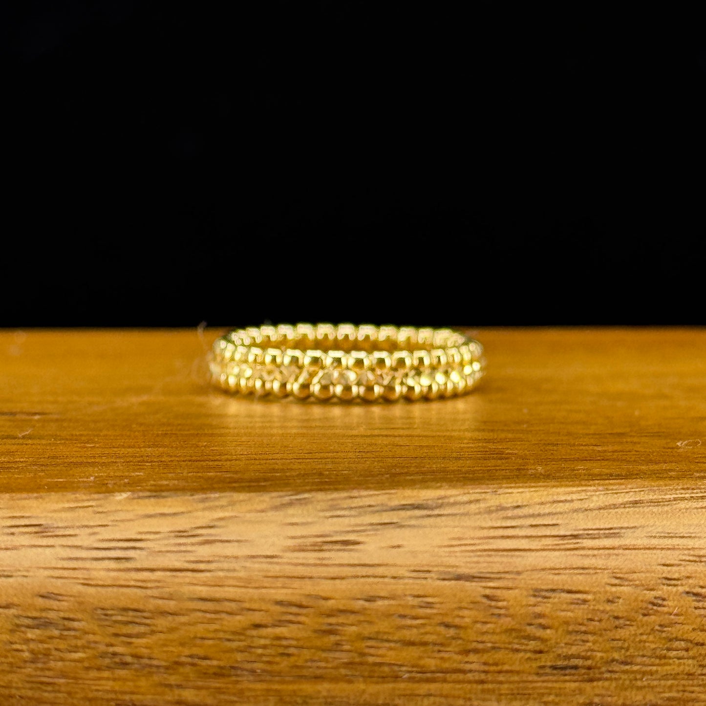 Anillo Textura Doble Oro 18K