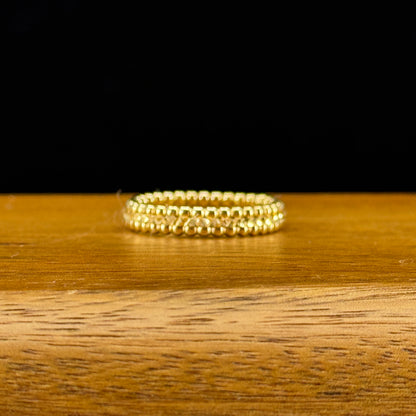 Anillo Textura Doble Oro 18K
