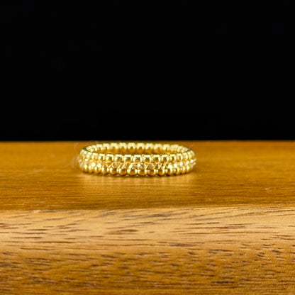 Anillo Textura Doble Oro 18K