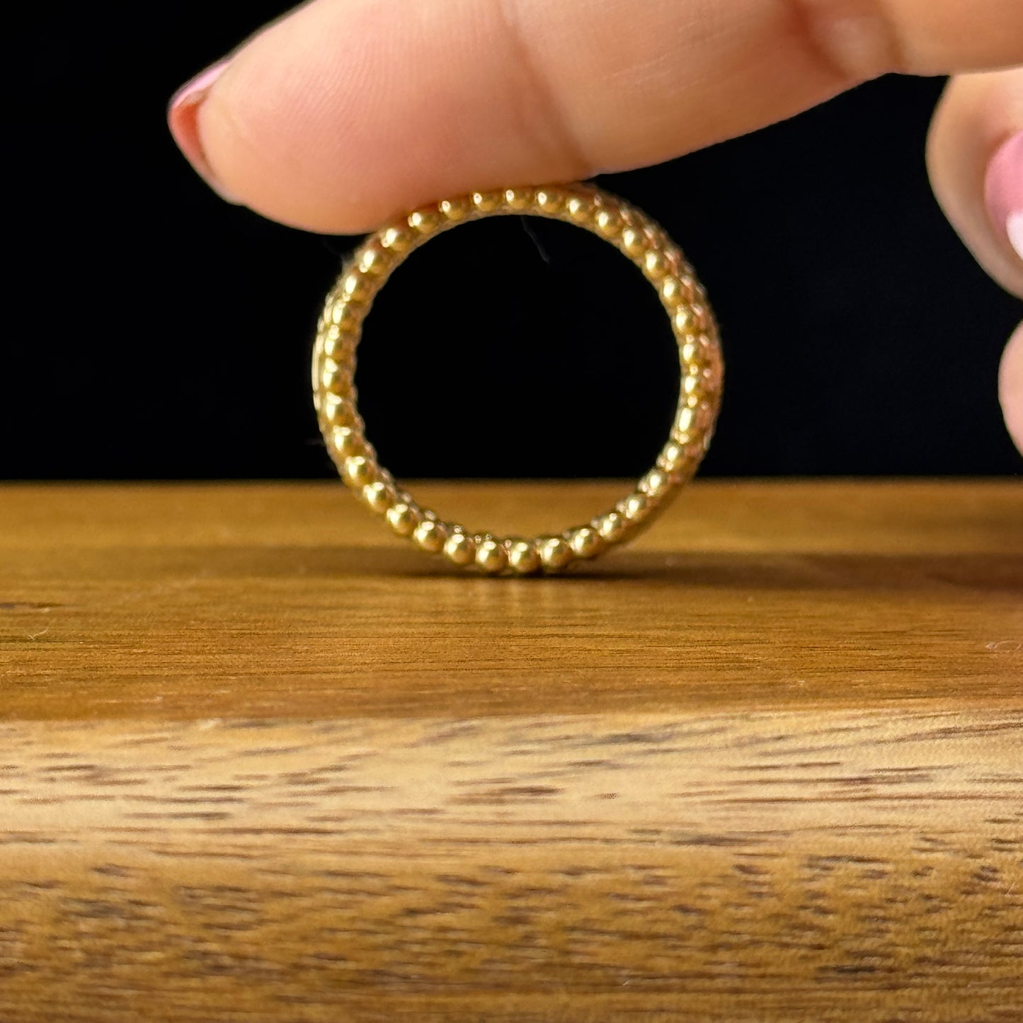 Anillo Textura Doble Oro 18K