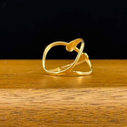 Anillo Corazón Moderno Oro 18K