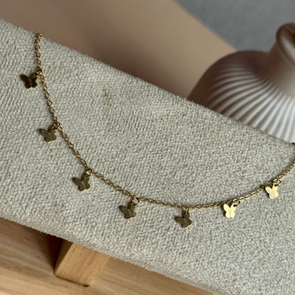 Pulsera Mariposas Colgantes – Oro 18K