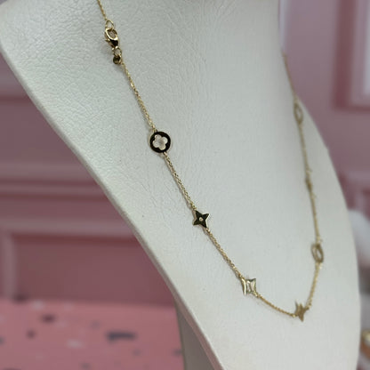 Collar Estrellas & Tréboles – Oro 18K