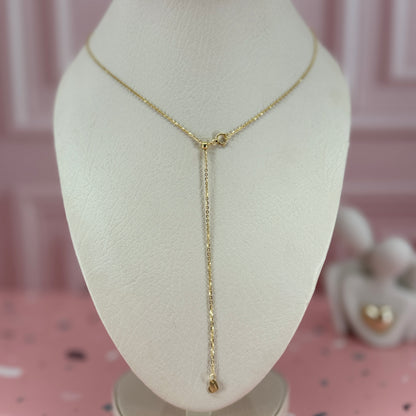 Collar Ajustable Esfera – Oro 18K