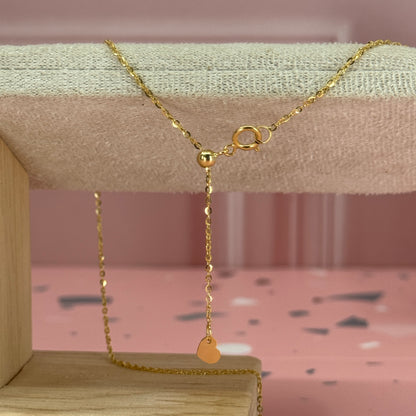 Collar Ajustable Esfera – Oro 18K