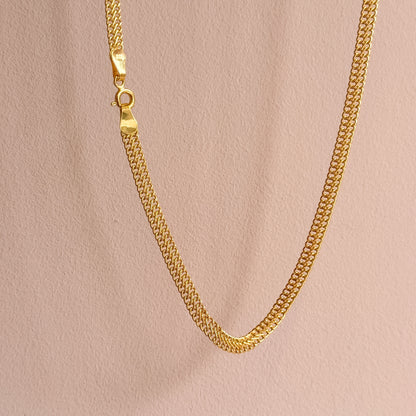 Cadena Plana en Oro 18K – 45 cm