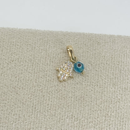 Dije Mano de Fátima con Ojo Protector