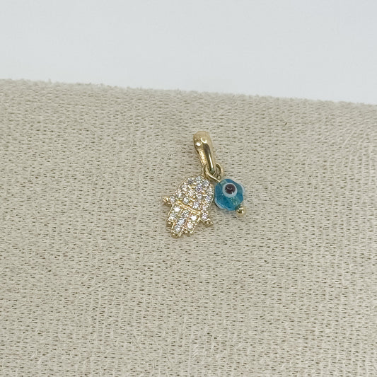 Dije Mano de Fátima con Ojo Protector