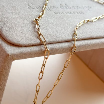 Cadena Paperclip Diamantada