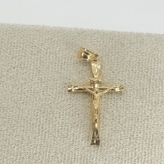 Dije Crucifijo Tallado Brillante