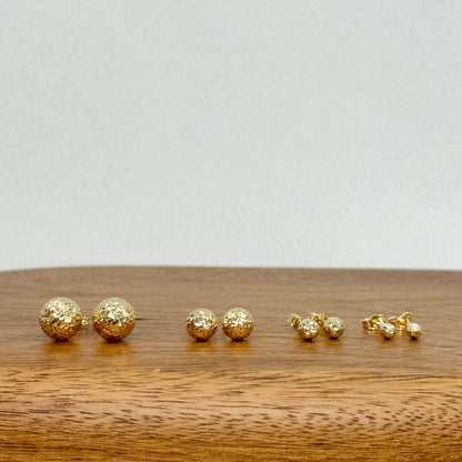 Aretes Esfera Texturizada