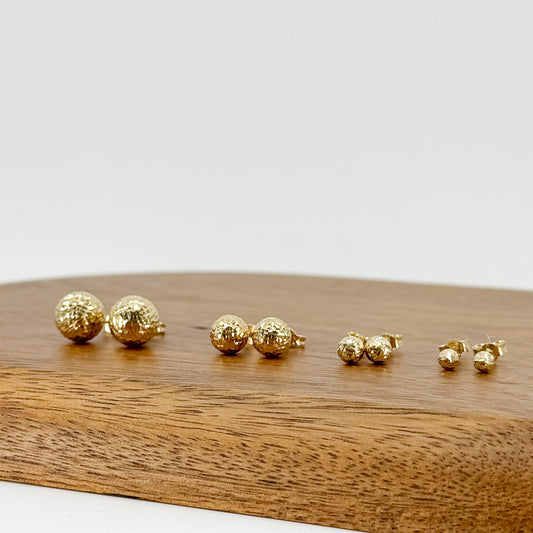 Aretes Esfera Texturizada