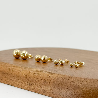 Aretes Esfera Texturizada