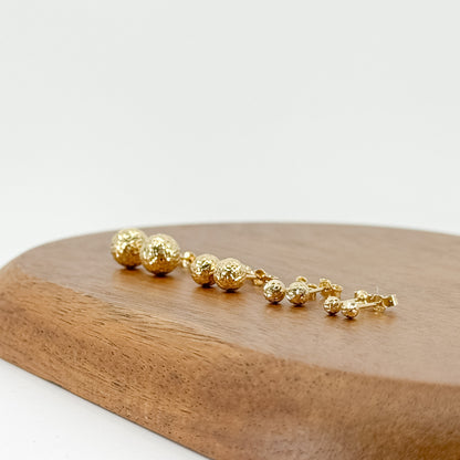 Aretes Esfera Texturizada