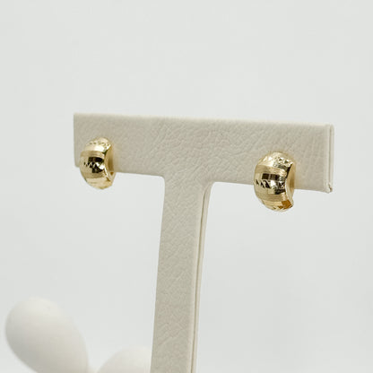 Aretes Clásicos Facetados en Oro 18K