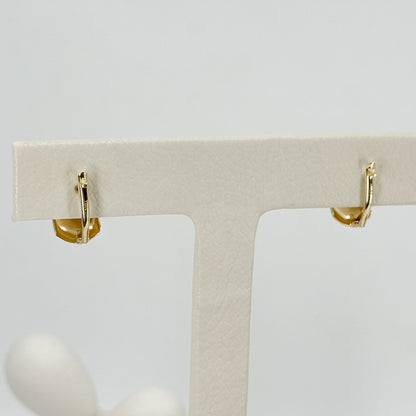 Aretes Clásicos Facetados en Oro 18K