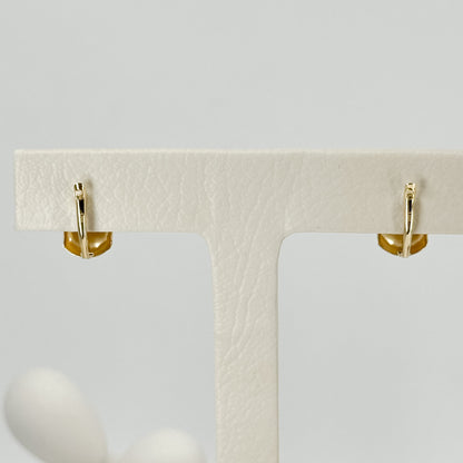 Aretes Clásicos Facetados en Oro 18K