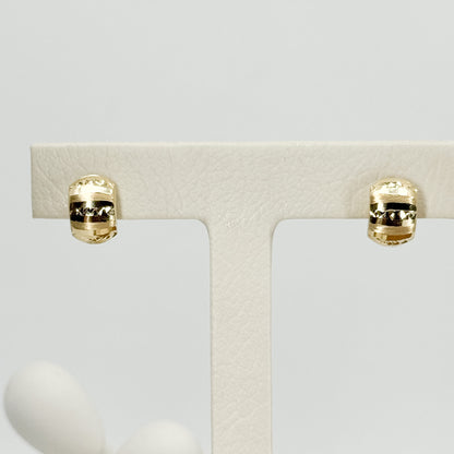 Aretes Clásicos Facetados en Oro 18K