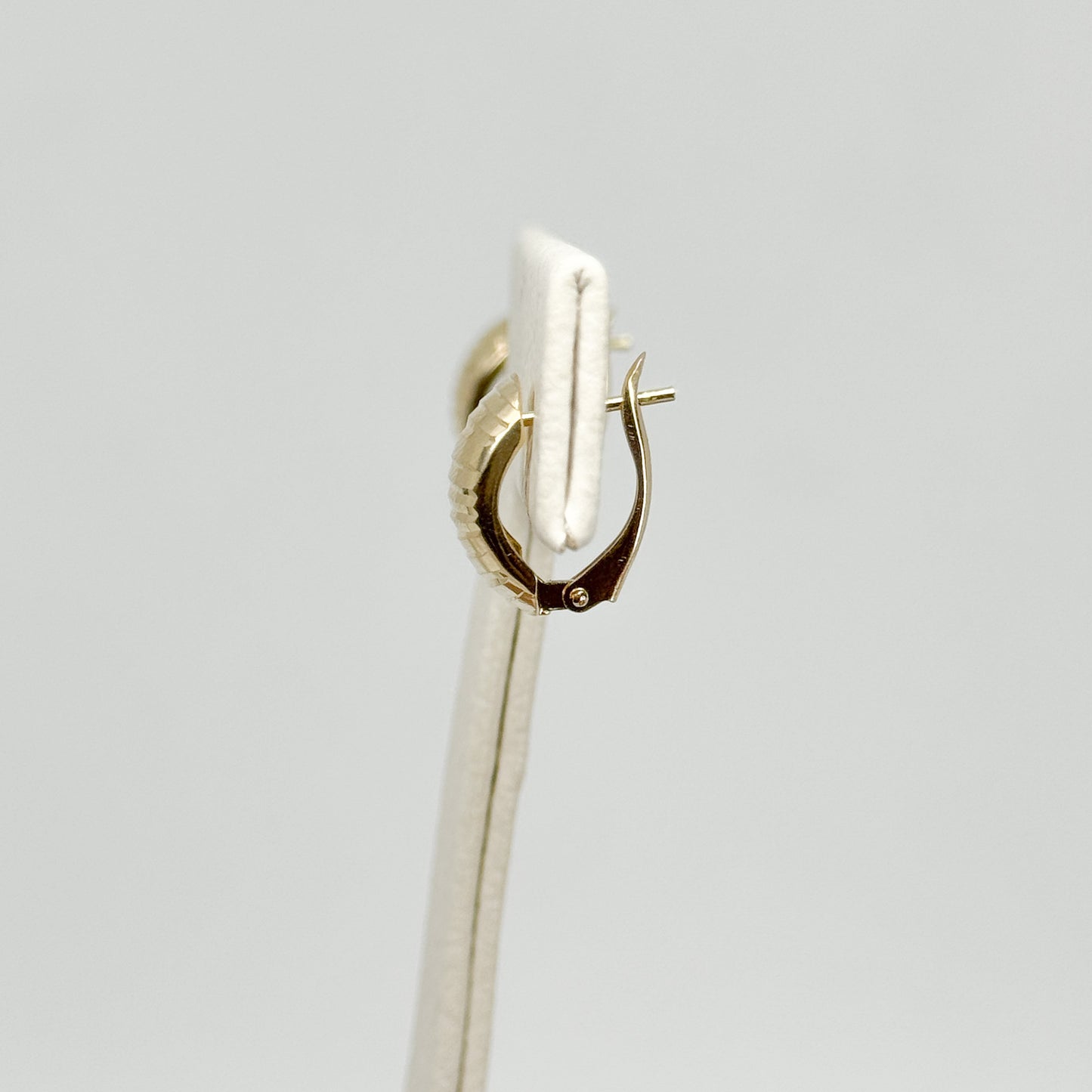 Aretes Clásicos 2 Facetados en Oro 18K