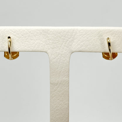 Aretes Clásicos 2 Facetados en Oro 18K