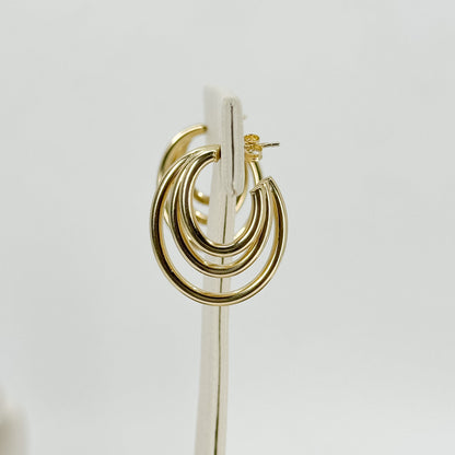Aretes Argolla Triple Esencia