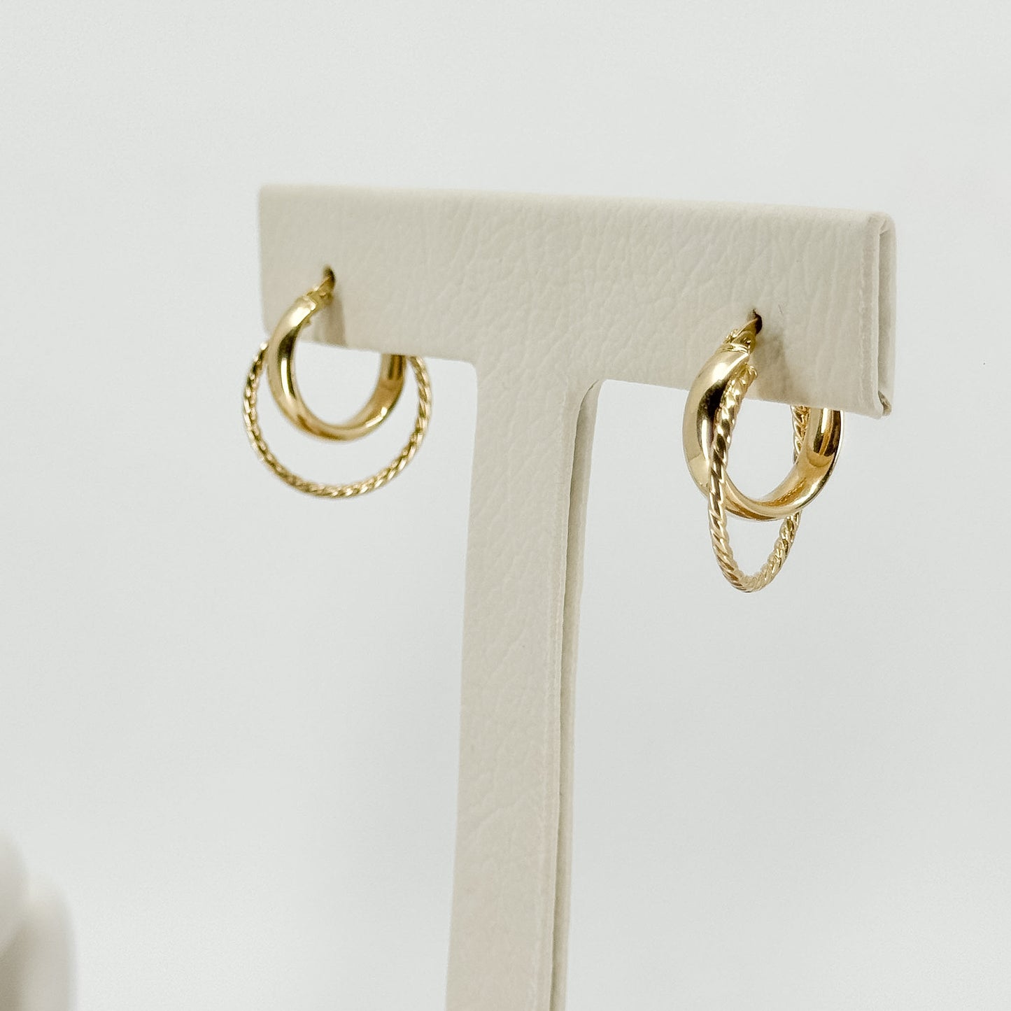 Aretes Argolla Doble Trenza