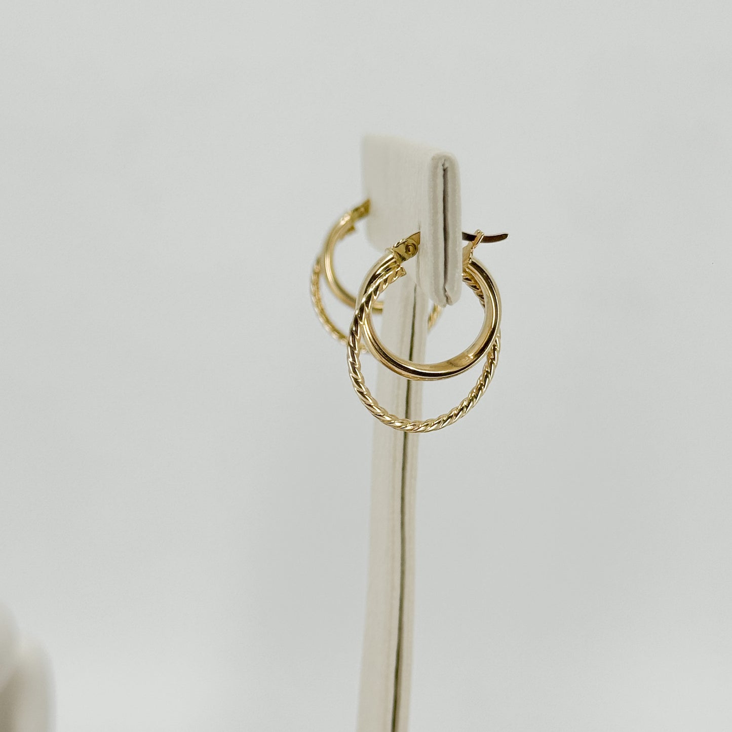 Aretes Argolla Doble Trenza