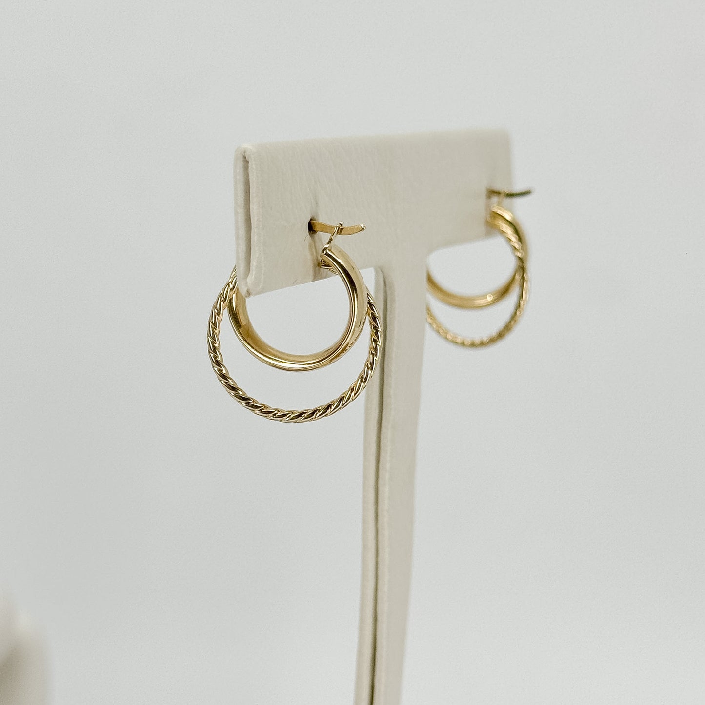Aretes Argolla Doble Trenza