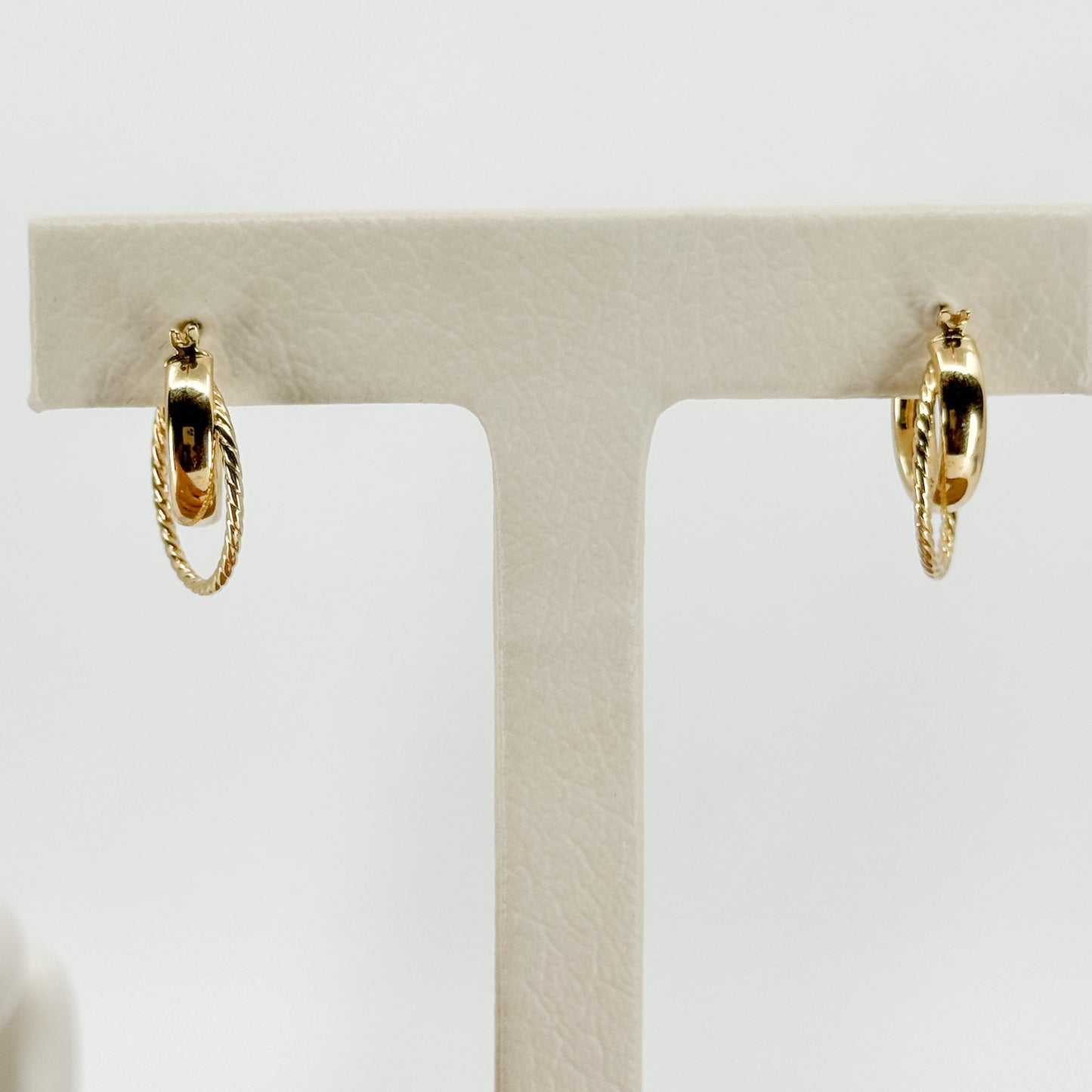 Aretes Argolla Doble Trenza