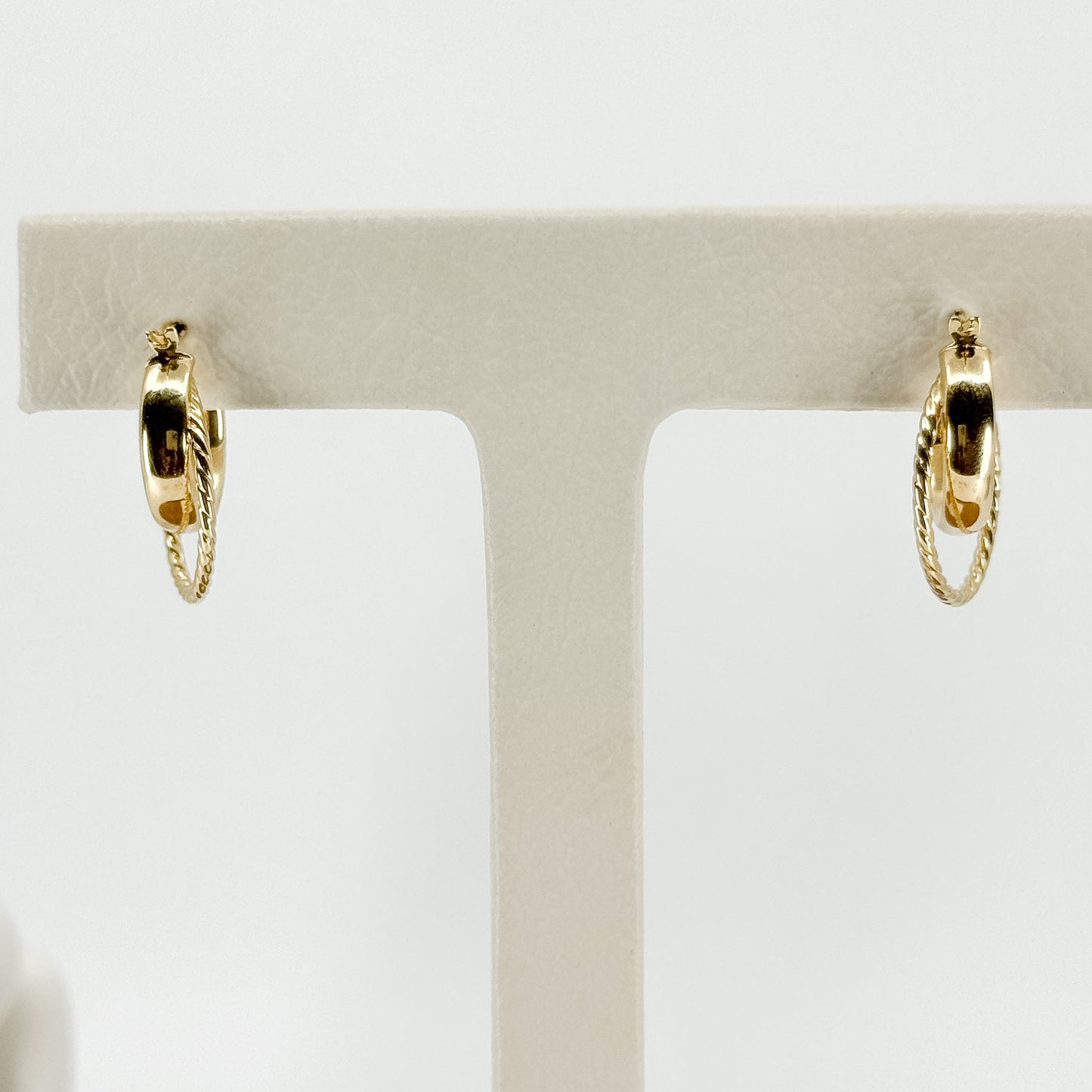 Aretes Argolla Doble Trenza