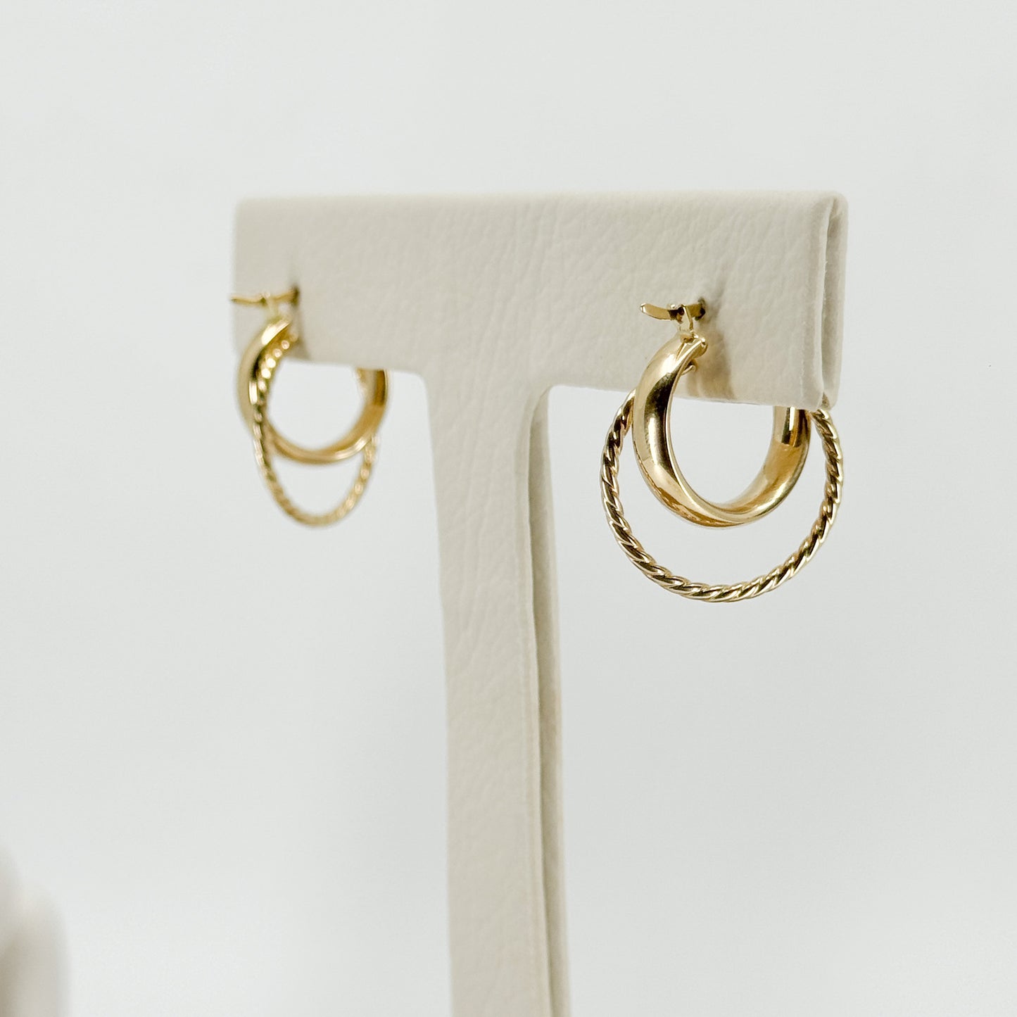 Aretes Argolla Doble Trenza