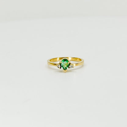 Anillo Esmeralda Grace – Esmeralda Natural y Diamantes en Oro 18K | Talla 6