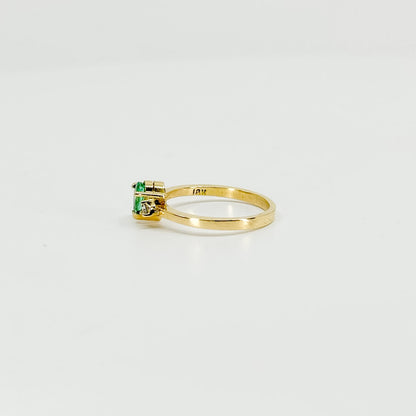 Anillo Esmeralda Grace – Esmeralda Natural y Diamantes en Oro 18K | Talla 6