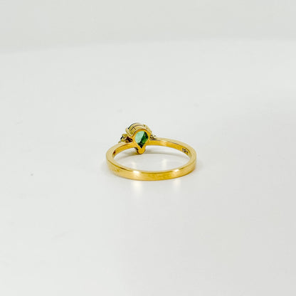 Anillo Esmeralda Grace – Esmeralda Natural y Diamantes en Oro 18K | Talla 6