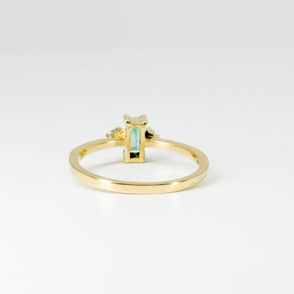 Anillo Esmeralda Lumière – Esmeralda Natural y Diamantes en Oro 18K | Talla 8