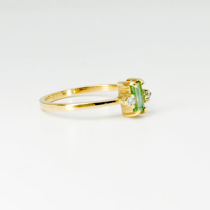 Anillo Esmeralda Lumière – Esmeralda Natural y Diamantes en Oro 18K | Talla 8