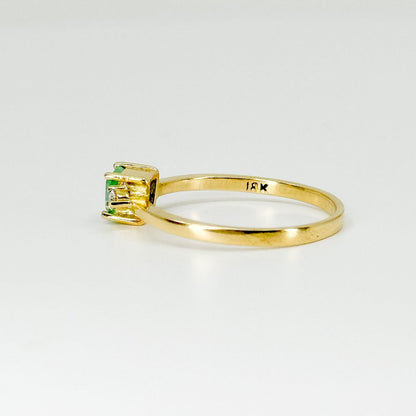 Anillo Esmeralda Royale – Esmeralda Natural y Diamantes en Oro 18K | Talla 9