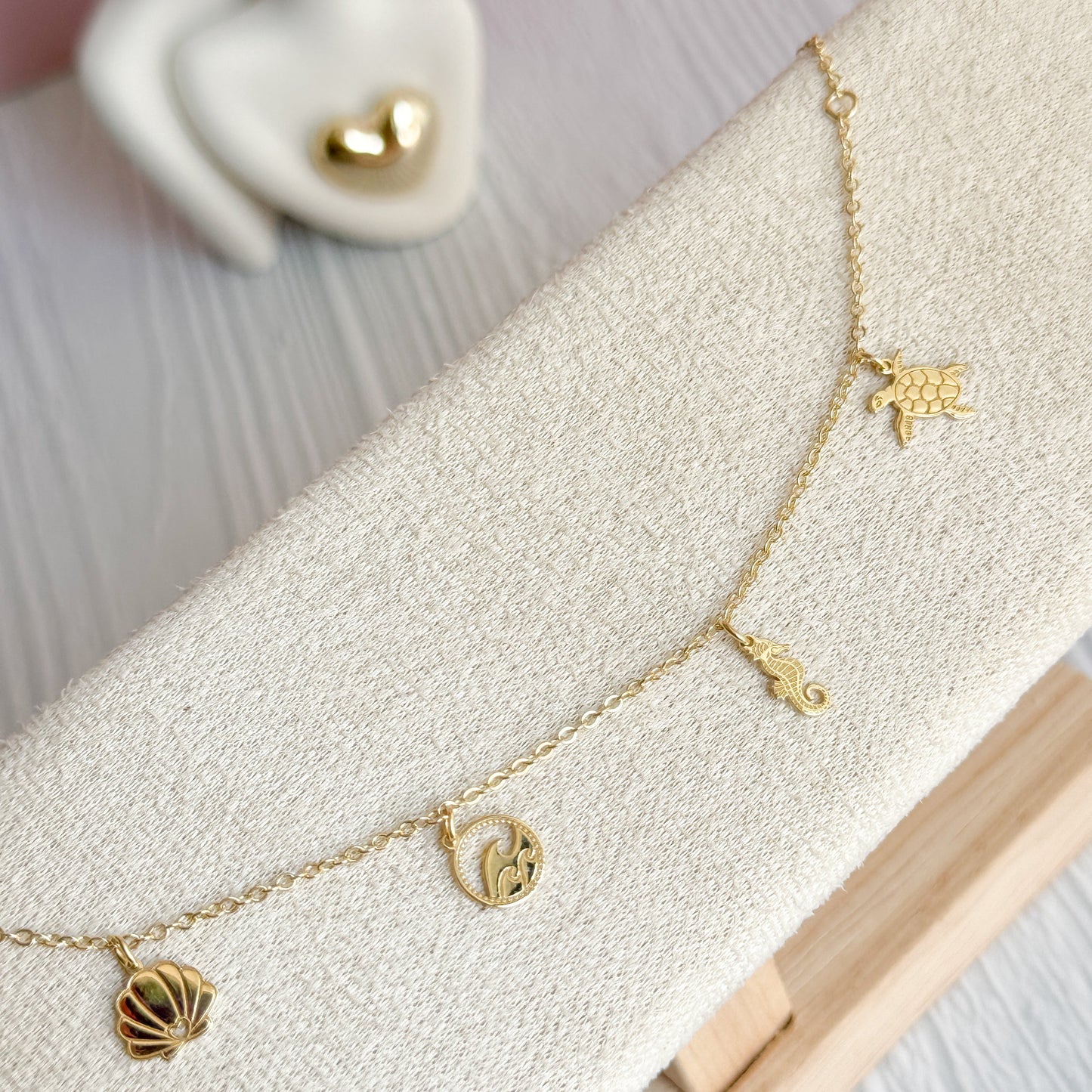 🐚 Pulsera Encanto Marino – Oro 18K