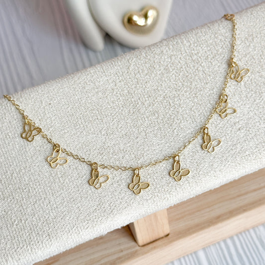 🦋 Pulsera Alas de Luz – Oro 18K