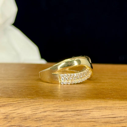 Anillo Infinity Glow – Cristales Brillantes en Oro 18K | Talla 7.5