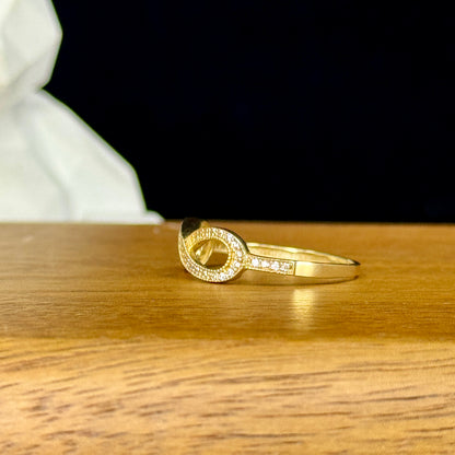 Anillo Infinite Shine – Símbolo Infinito con Brillo en Oro 18K | Talla 8