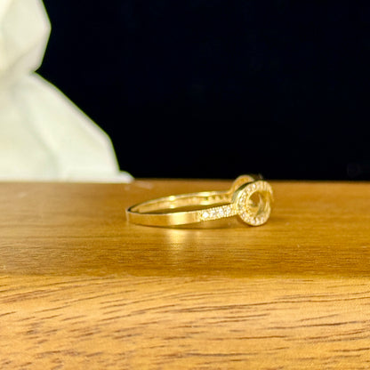 Anillo Infinite Shine – Símbolo Infinito con Brillo en Oro 18K | Talla 8