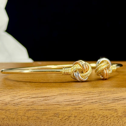 Pulsera Trinity Knot – Nudos Tricolor en Oro 18K