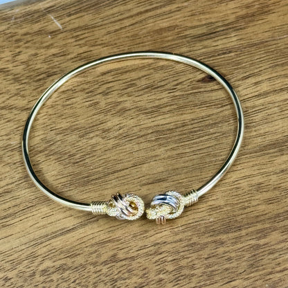 Pulsera Trinity Knot – Nudos Tricolor en Oro 18K
